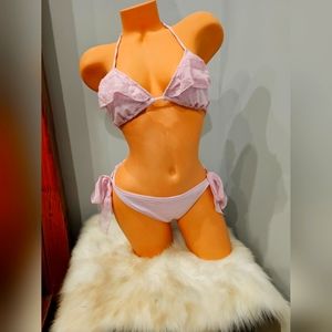 Victoria's Secret Bikini Top Size M Bottoms Size Large